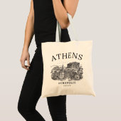 Tote Bag Rustic Acropolis of Greece Sketch (Devant (produit))