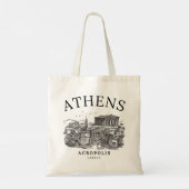 Tote Bag Rustic Acropolis of Greece Sketch (Dos)