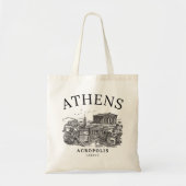 Tote Bag Rustic Acropolis of Greece Sketch (Devant)