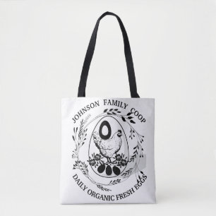 Tote Bag Rustic Farmhouse Farmer's Market Custom Chic Hen