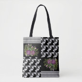 Tote Bag Rustic, patchwork, rose (Devant)