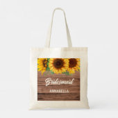 Tote Bag Rustic Sunflower Bridesmaids gift  (Dos)