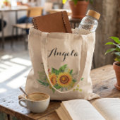 Tote Bag Rustic Sunflower Wedding Bridesmaid Personalized