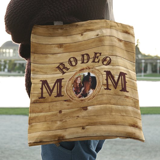 Tote Bag Rustic Wood Western Rodeo Maman Photo