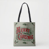 Tote Bag Rustique 1876 Joyeux Noël (Devant)