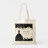 Tote Bag Rustique Black Gold Floral Princesse Quinceanera (Dos)