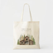Tote Bag Rustique Elegant Pine Woods Forest Barnyard Mariag (Devant)