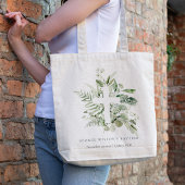 Tote Bag Rustique Green Eucalyptus Fern Foliage Croix Baptê