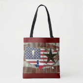 Tote Bag Rustique Texas Lone Star Texas Long Horn (Devant)