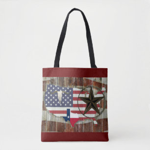 Tote Bag Rustique Texas Lone Star Texas Long Horn