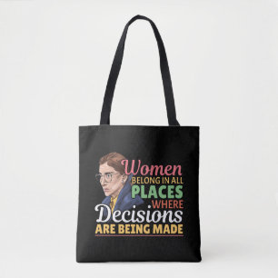 Tote Bag Ruth Bader Ginsburg avocate féministe Juge