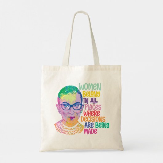 Tote Bag Ruth Bader Ginsburg Femmes Dans Tous Les Endroits (Dos)