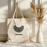 Tote Bag Ruth Bader Ginsburg I Disidence RBG Coller<br><div class="desc">Représenter le célèbre RBG avec le collier signature de Ruth Bader Ginsburg et le sac fourre-tout de citation "I dissent". Coller et lettrage sont dessinés à la main pour ajouter un peu de fantaisie à votre progrès en matière de droits de l'homme.</div>