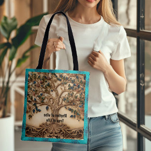 Tote Bag Rythme vintage vibrant de Vibe Tree of Life Citati