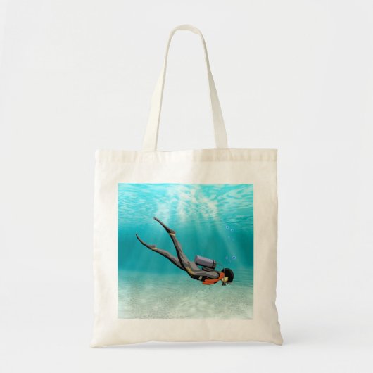 Tote Bag S.C.U.B.A. Plongeur (Devant)
