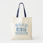 Tote Bag Saab Viggen - BLEU (Devant)