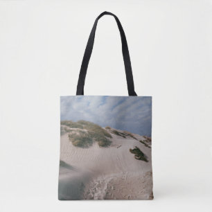 TOTE BAG SABLE BLANC ET CHAMP GRAS VERT