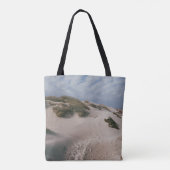 TOTE BAG SABLE BLANC ET CHAMP GRAS VERT (Dos)