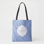 Tote Bag Sable bleu ondulé Fourre-tout personnalisé (Devant)
