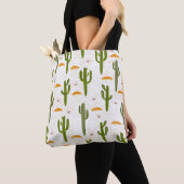 Tote Bag Sable De Cactus : Style Mexicain Sans Couleur. (De près)