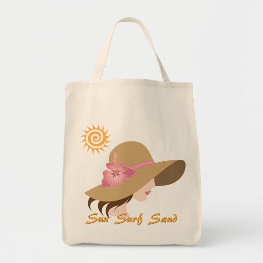 Tote Bag Sable Fourre-tout de surf de Sun (Devant)
