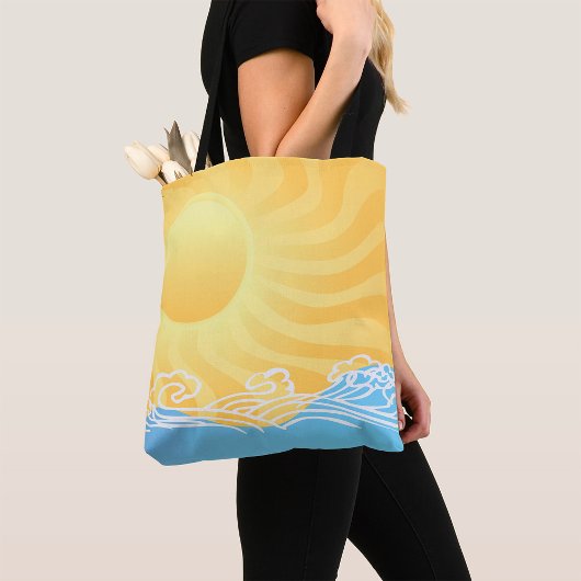 Tote Bag Sable Jaune Et Océan