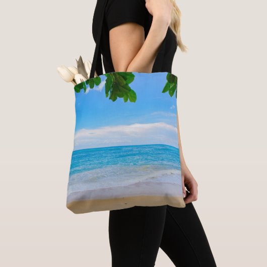 Tote Bag Sable noir du Tropical (De près)