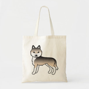 Tote Bag Sable Siberian Husky Chien de Dessin Animé Mignon