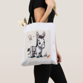 Tote Bag "Sac de conception Whimsical Donkey - Unique & Jou (De près)