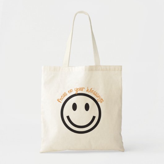 Tote Bag Sac-Foyer positif de message sur vos bénédictions (Devant)