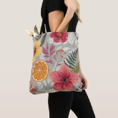 Tote Bag "Sac réutilisable floral contemporain" (De près)