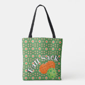 Tote Bag Sacoche à balles pour boules - Vert et Orange (Dos)