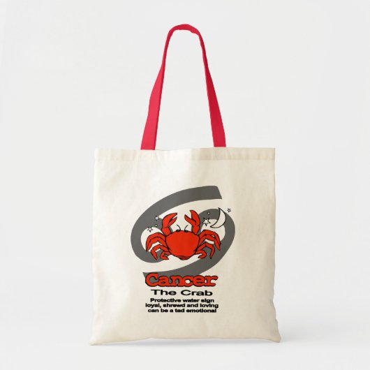 Tote Bag Sacoche d'astrologie zodiaque pour le cancer "Le C (Devant)