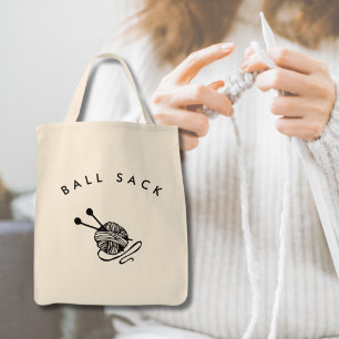 Tote Bag Sacoche de balle de Tricot amusant