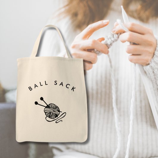 Tote Bag Sacoche de balle de Tricot amusant