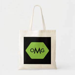 Tote Bag Sacoche vert noir monogramme 3 lettres personnalis