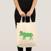 Tote Bag Sacoche verte Moose (Devant (produit))