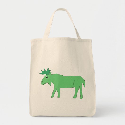 Tote Bag Sacoche verte Moose (Devant)