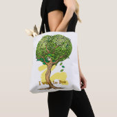 Tote Bag sacola com estampa ecologica de arvore (De près)