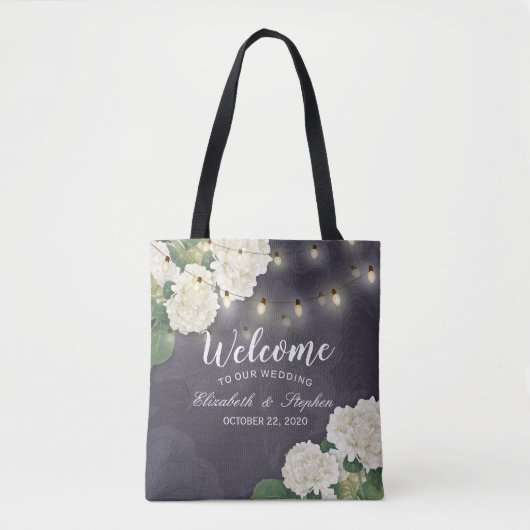 Tote Bag Sacs-Cadeaux mariages de bienvenue Hydrangeas Lumi (Devant)