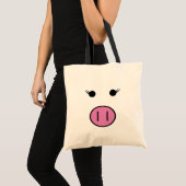 Tote Bag Sadie le porc rose (Devant (produit))