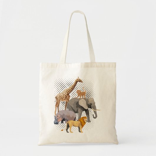 Tote Bag Safari Squad Africain Safari Animaux Drôle Zoo Ani (Devant)