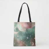 Tote Bag Sage Green Blush Moon Earthy Aesthetic (Devant)