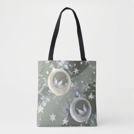 Tote Bag Sage Green Celestial Moon (2) (Devant)