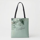 Tote Bag Sage Green Feuillage de verdure domestique de cade (Devant)