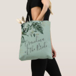 Tote Bag Sage Green Foliage grand-mère du cadeau de la mari<br><div class="desc">Elégante sauge verte Botanique feuille verte grand-mère du Sac fourre-tout cadeau de la mariée</div>