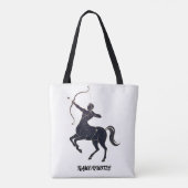 Tote Bag Sagittarius Constellation Line Art – Cosmic Zodiac (Dos)