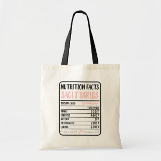 Tote Bag Sagittarius Nutrition Fact // Nouveauté amusante Z