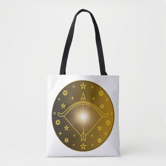 Tote Bag Sagittarius Zodiac Emblem Minimal Celestial Symbol (Devant)