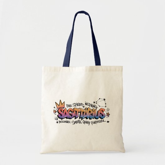 Tote Bag Sagittarius Zodiac Graffiti (Devant)